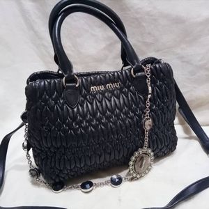 Miu miu black Quilted handbag( SOLD)
